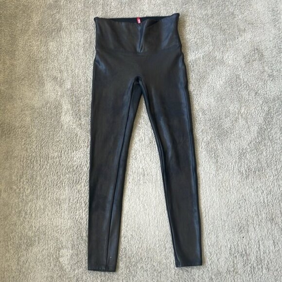 EC SPANX Faux Leather Leggings - Size L